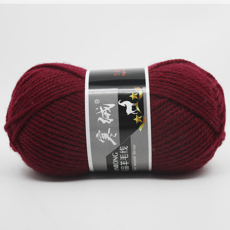 Thick Knitting Yarn Ball for Self-Woven Crafts - Cashmere Wool Material Kit