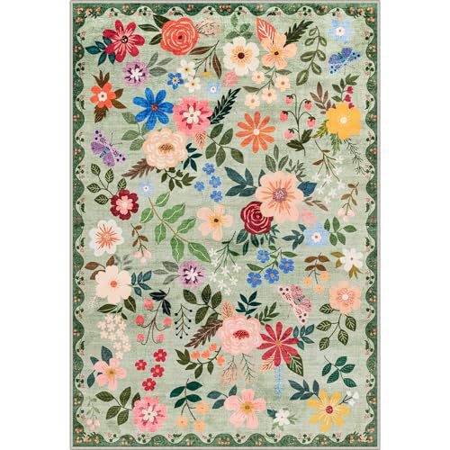 Vintage American-Style Rug for Living Room Non-Slip & Stain-Resistant Floor Mat