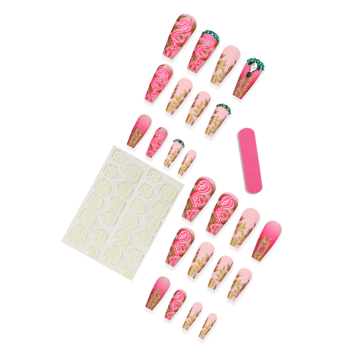 Nail Art Kit with Marble & Love Patterns - Retro French Style, BKS3017