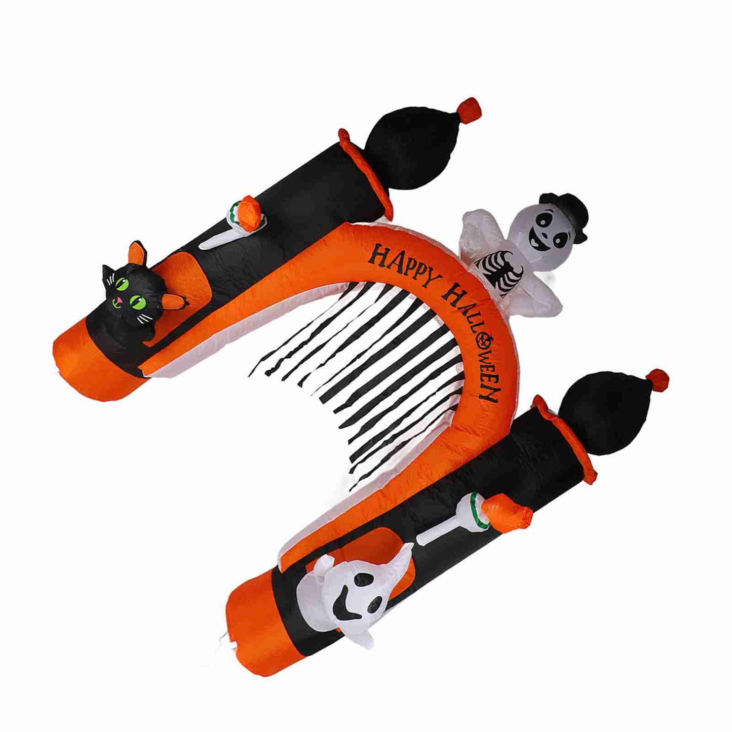 8ft Inflatable Skull Ghost Archway with LED Lights - Halloween Decoration