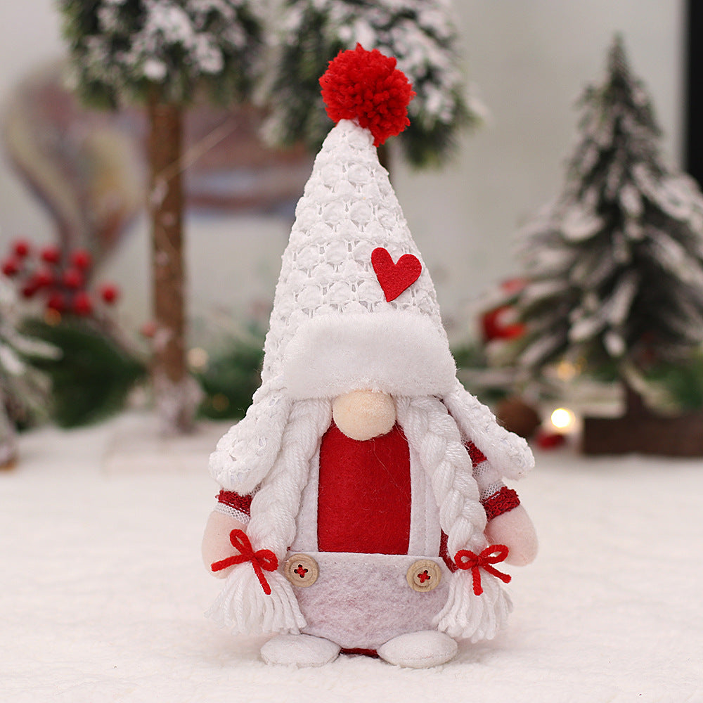 Christmas Couple Ushanka Doll Decoration - Faceless Holiday Figurines