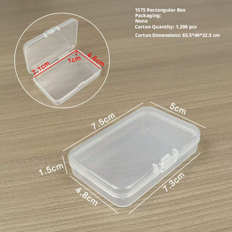 Jewelry Storage Box - Transparent Organizer Case for Rings & Earrings, 7.5 x 5 x 1.5 cm