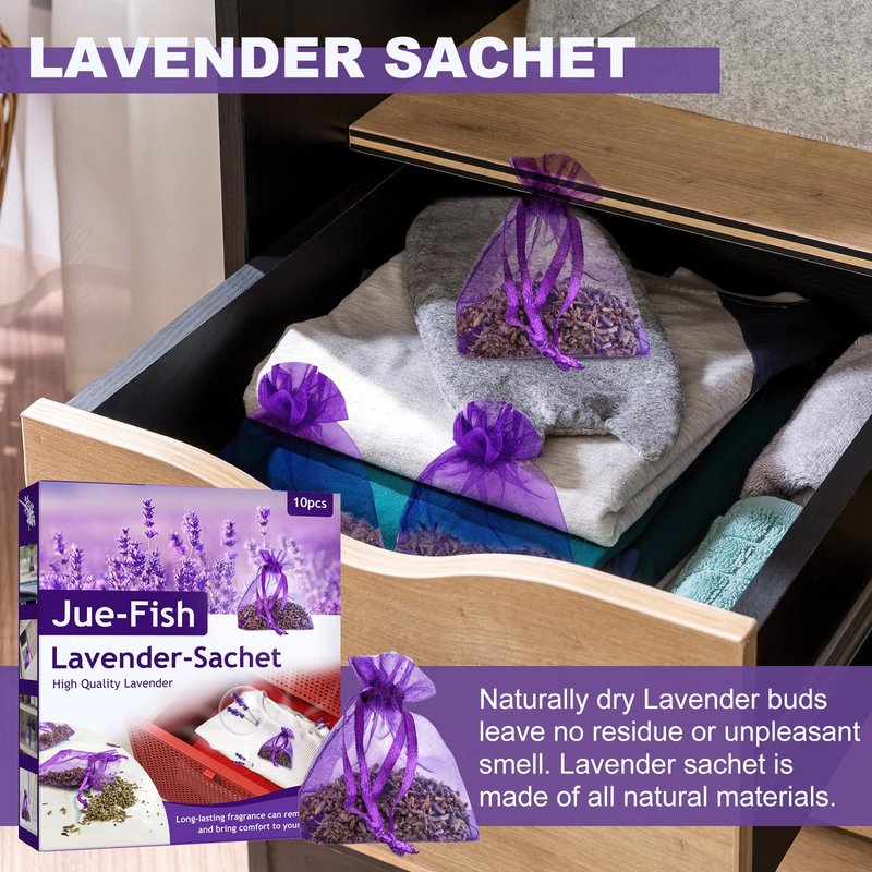Lavender Scented Sachets for Kitchen Storage - 10 Pack