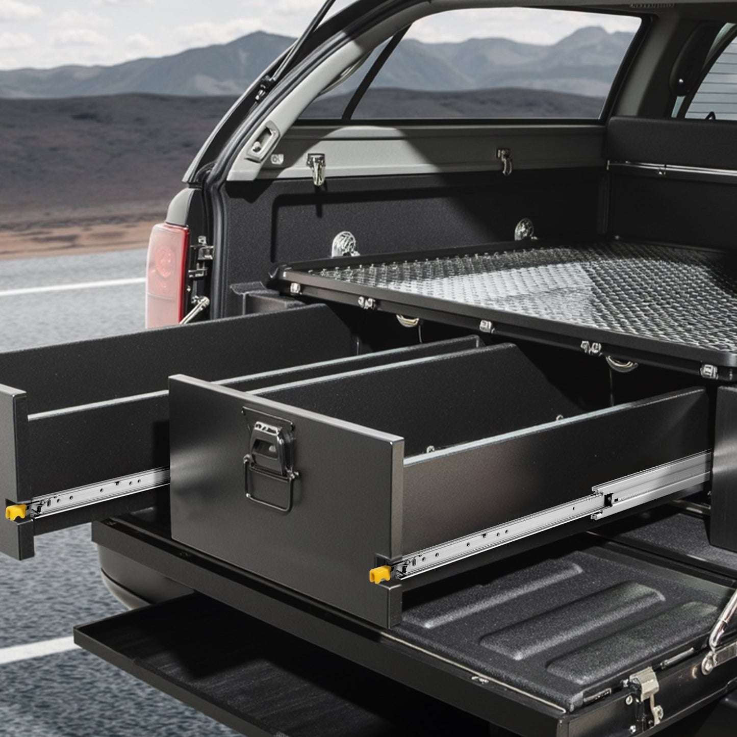 Heavy-Duty Full Extension Drawer Slides - 16-60 In, 250 lbs Capacity