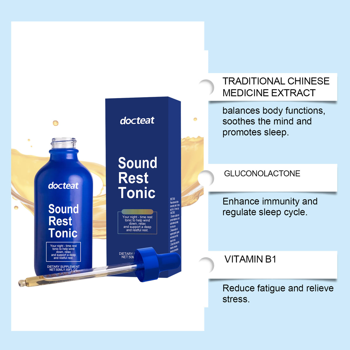 Sleep Support Drops - Natural Mint & Chinese Herbal Extracts for Restful Sleep 50ml