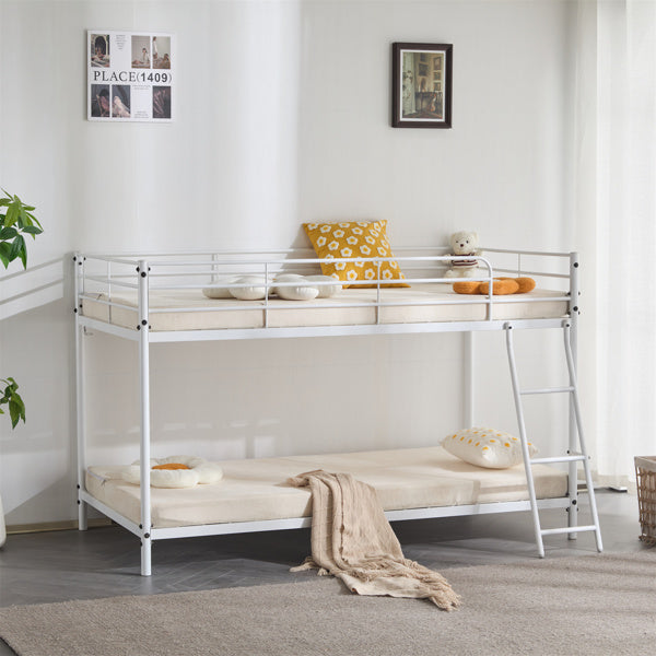 Twin Size Metal Bunk Bed For Kids Teens Adults, Heavy Duty With