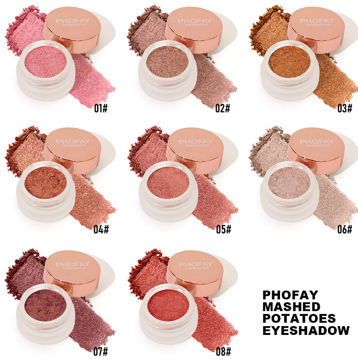 Mashed Potato Eyeshadow - Long-Lasting Iridescent Shimmer Makeup