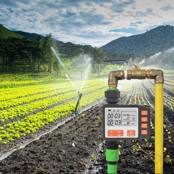 Garden Sprinkler Timer with 3 Watering Programs Digital Control Watering Schedule