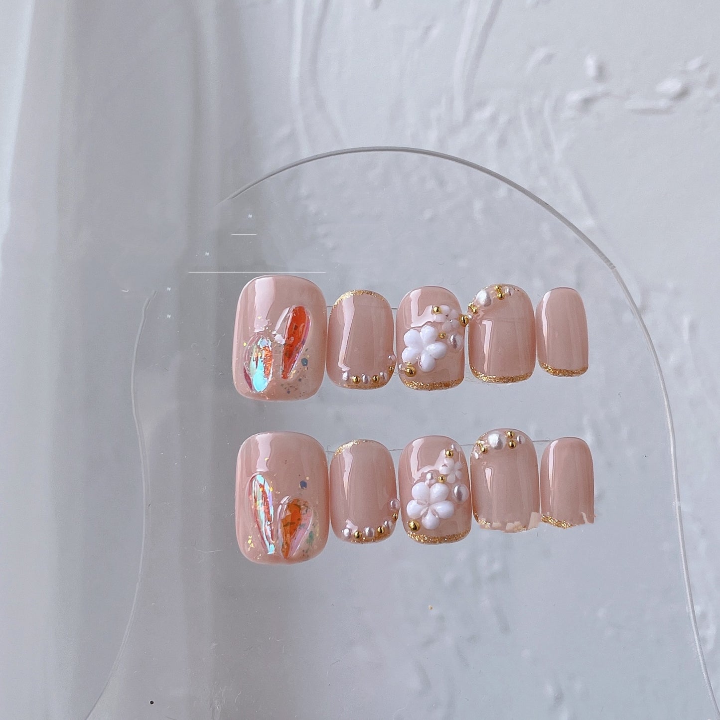 Pearl Floret Removable Nail Patch - Nail Art & Decoration