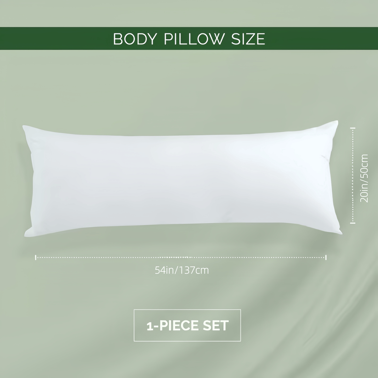 Ergonomic Full-Body Pillow - Extra Long 20x54 Inch for Side Sleepers