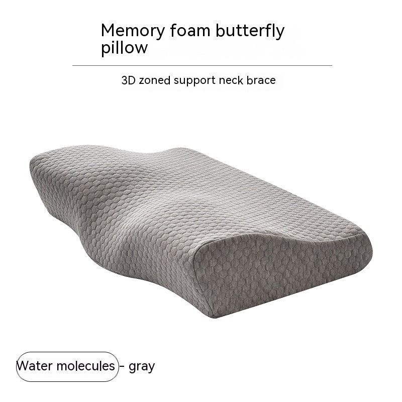 Memory Cotton Butterfly Shaped Pillow for Cervical Support and Neck Care