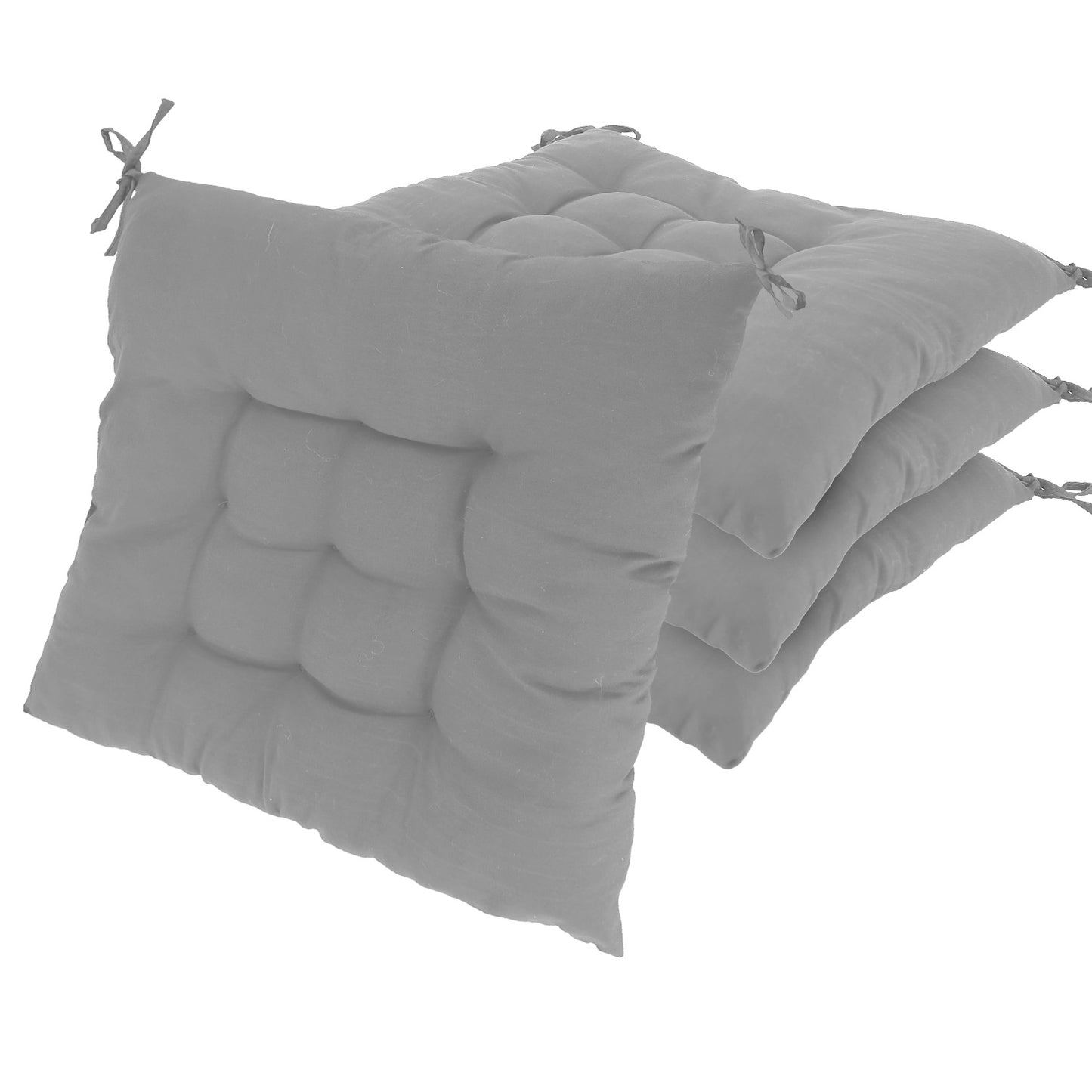4-Pack Soft Square Chair Cushion Pads - 17.72" for Home & Office