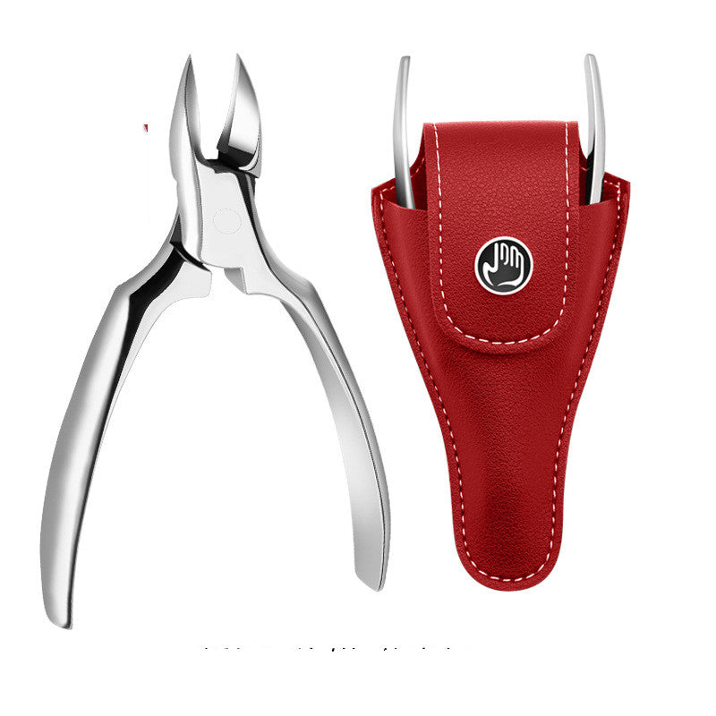 Stainless Steel Olecranon Nail Clipper Plier Set with Leather Case