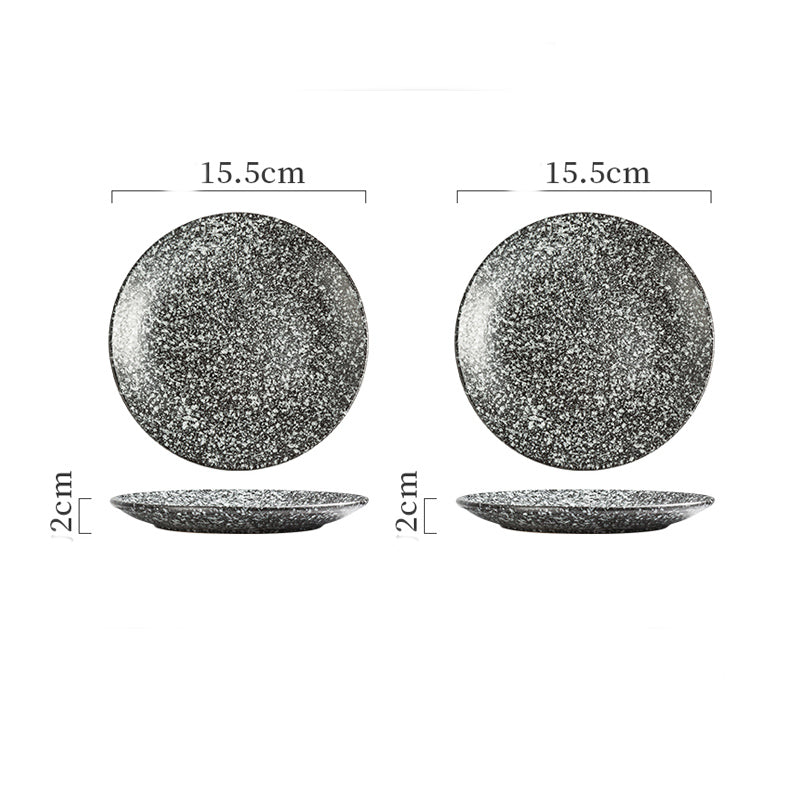 Ceramic Serving Plate Set - Shallow Porcelain Dish for Kitchen & Dining