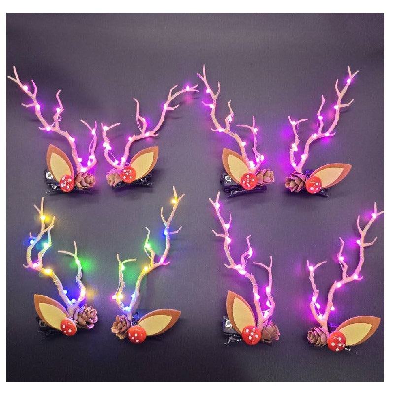 Luminous Antler Hairpin - Light-Up Hair Accessories