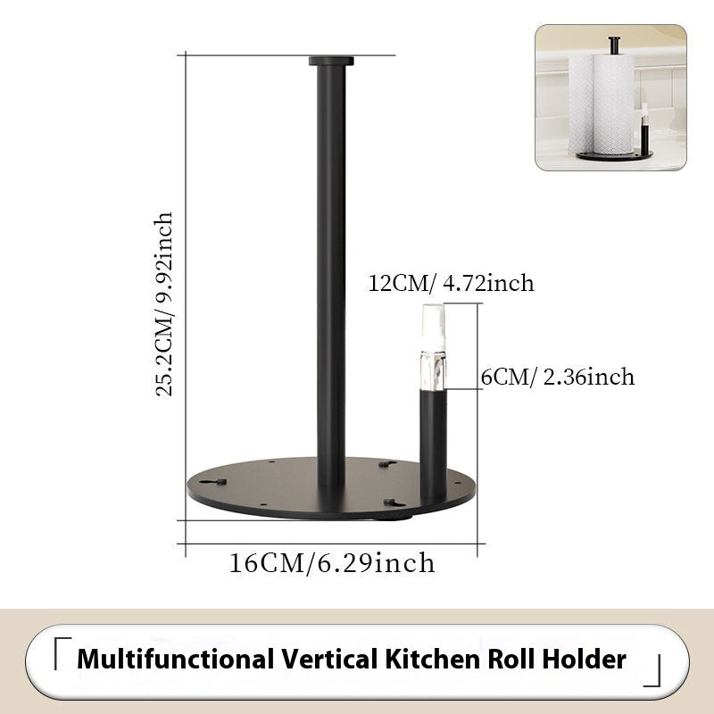 Kitchen Countertop Tissue Holder with Spray Bottle - Black