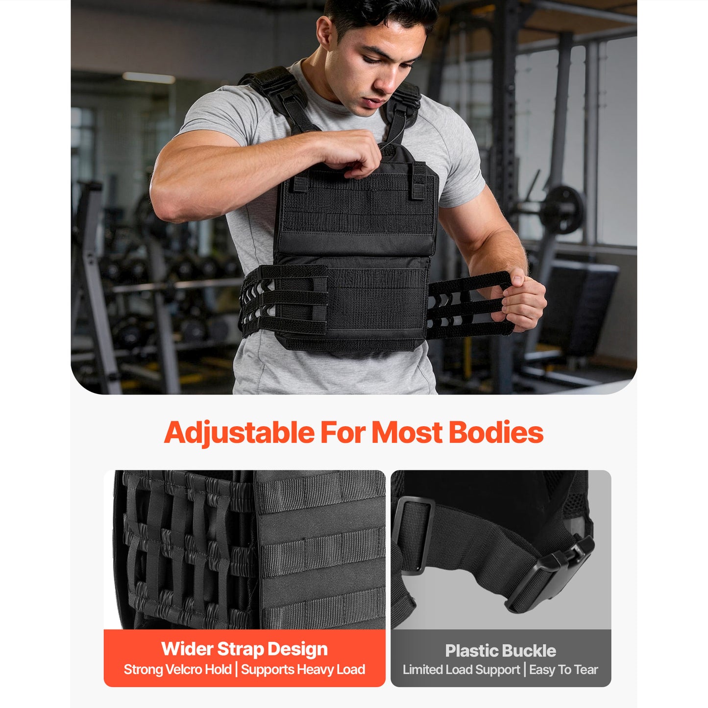 Weighted Vest for Exercise and Strength Training with Shoulder Padding