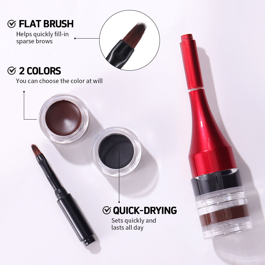 Waterproof Eyeliner and Eyebrow Pencil - Not Smudge, 2g, Black/Brown