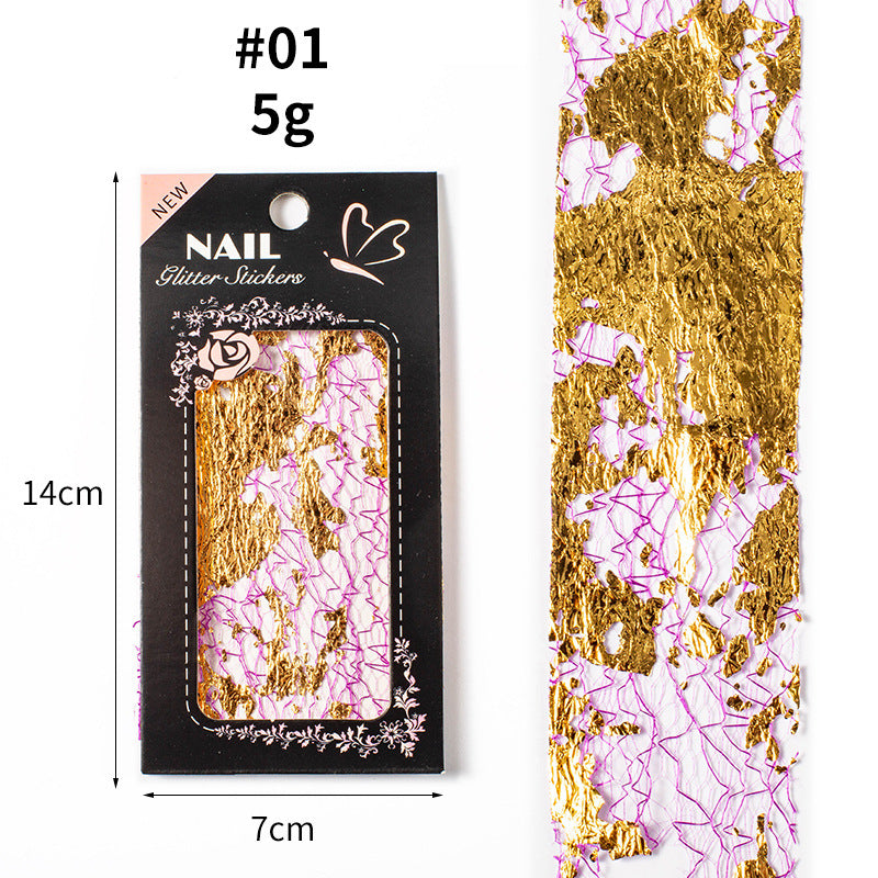 Starry Sky Paper Nail Art Fragments - 10 Colors for Creative Nail Designs