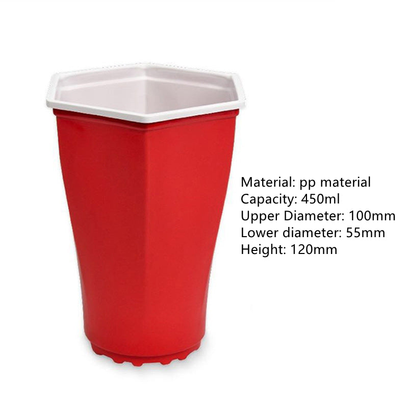 450ml Red Beer Pong Plastic Cups Set with 4 Balls - Party Supplies