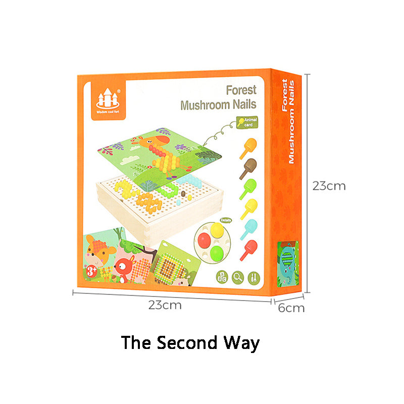 Wooden Creative Puzzle and Board Game Set for Kids