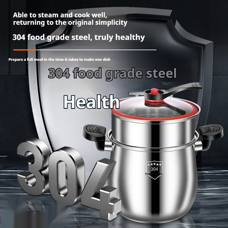 Stainless Steel Micro Pressure Couscous Pot Explosion-Proof 22cm