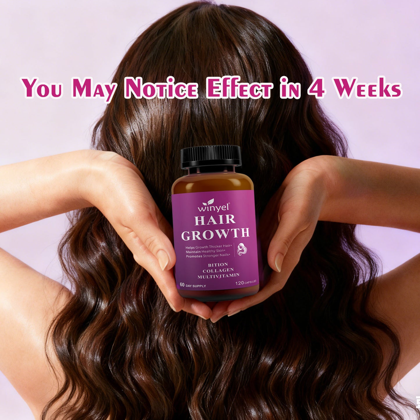 Hair Growth Supplement with Biotin, Collagen & Saw Palmetto for Hair & Nails