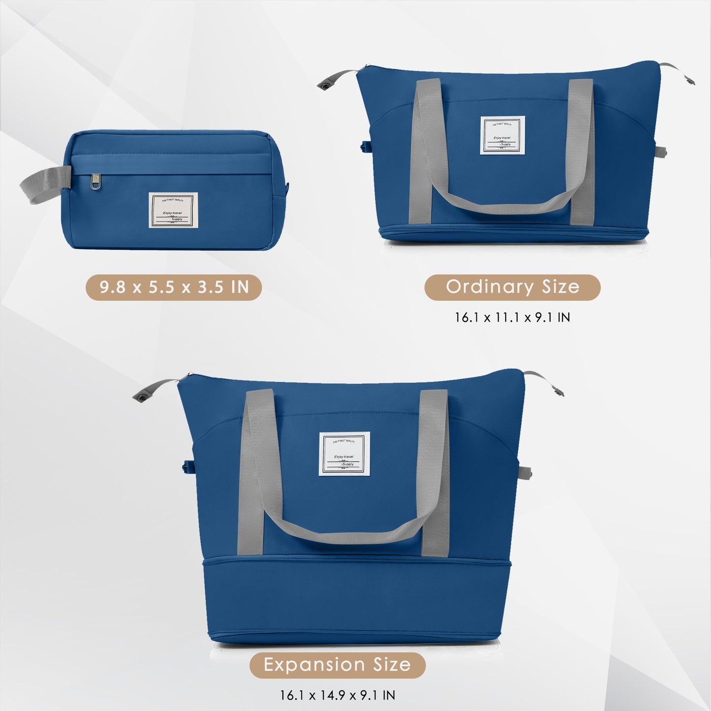 6-Piece Hardside Luggage Set with TSA Lock & Expandable Duffel - Blue