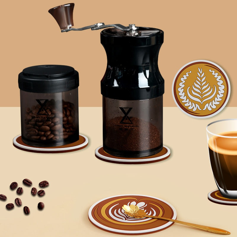 Anti-Scald Round Coffee Cup Mat - Thickened PVC Drink Coaster Set