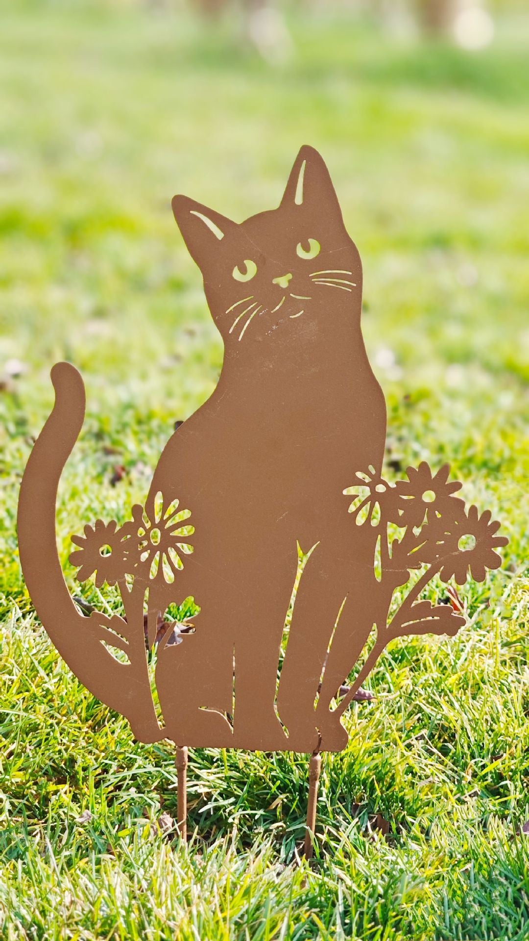 European-Style Pastoral Iron Kitten Flower Holder Garden Wall Decor