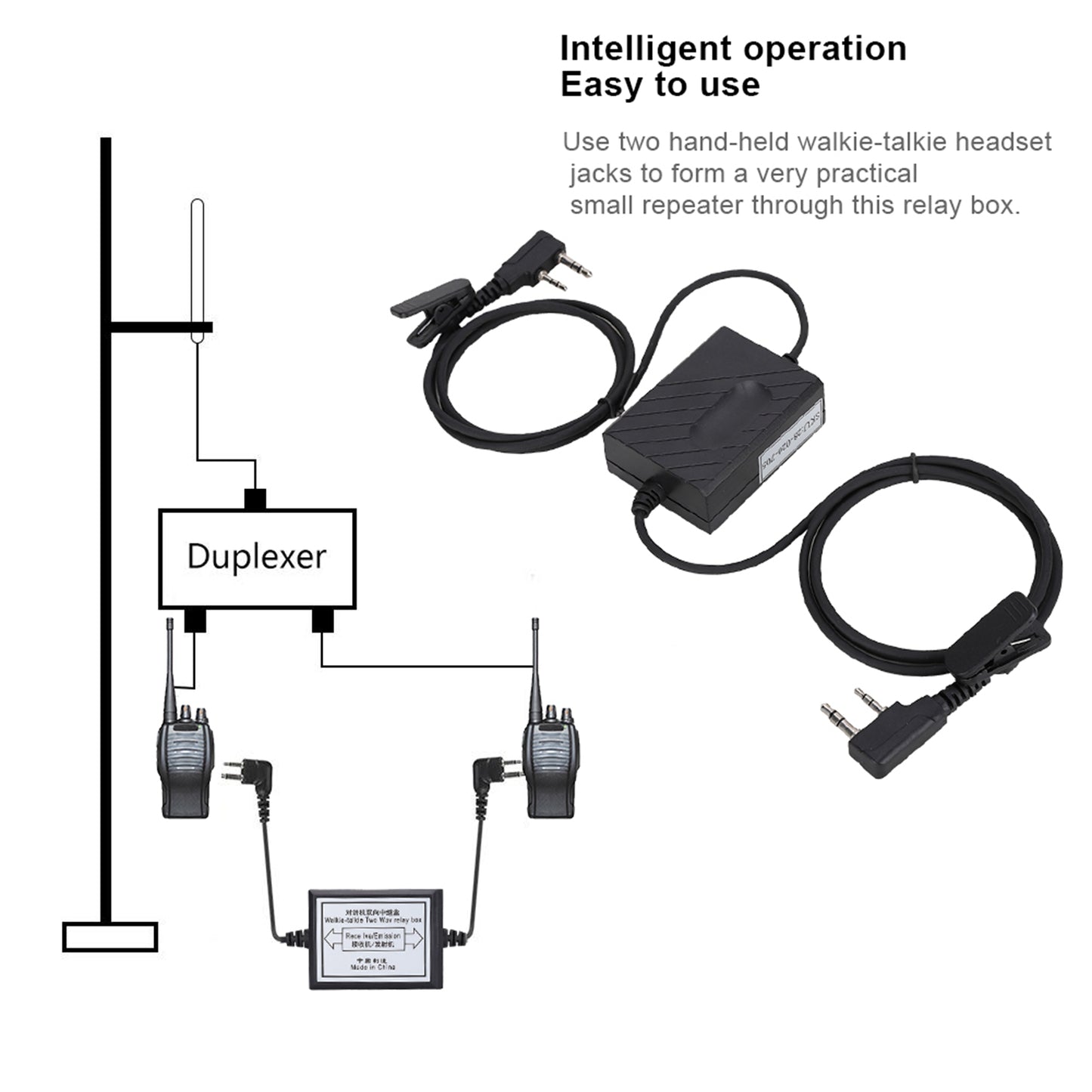 K Head Walkie Talkie Two Way Relay Box Radio Repeater