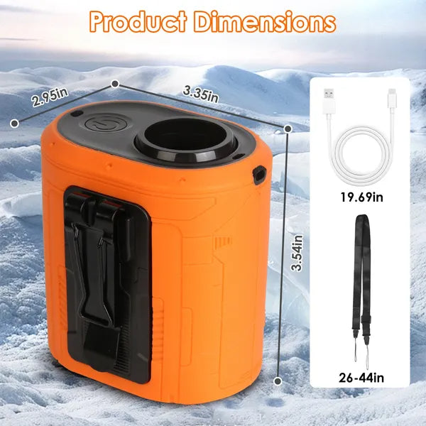 5-in-1 Portable Waist Clip Fan with Flashlight - Hands-Free Cooling