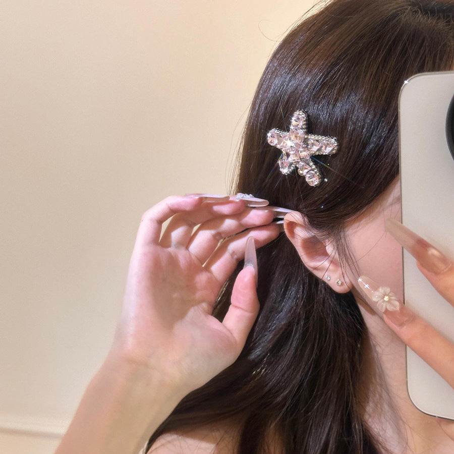 Rhinestone Hair Clip for Women - Starfish & Puppy Designs