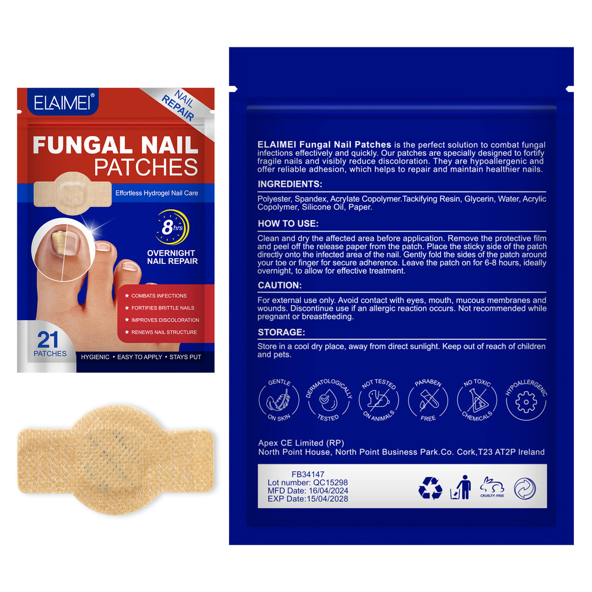 Nail Antibacterial Patch Strengthening Health