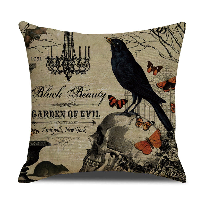 Halloween Skull Digital Printing Pillowcase - Home Decor Bedding 45x45cm