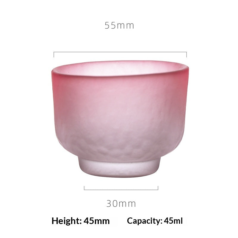 Ceramic Sake Set with Cups and Bottle - Frosted Pink Minimalist Drinkware