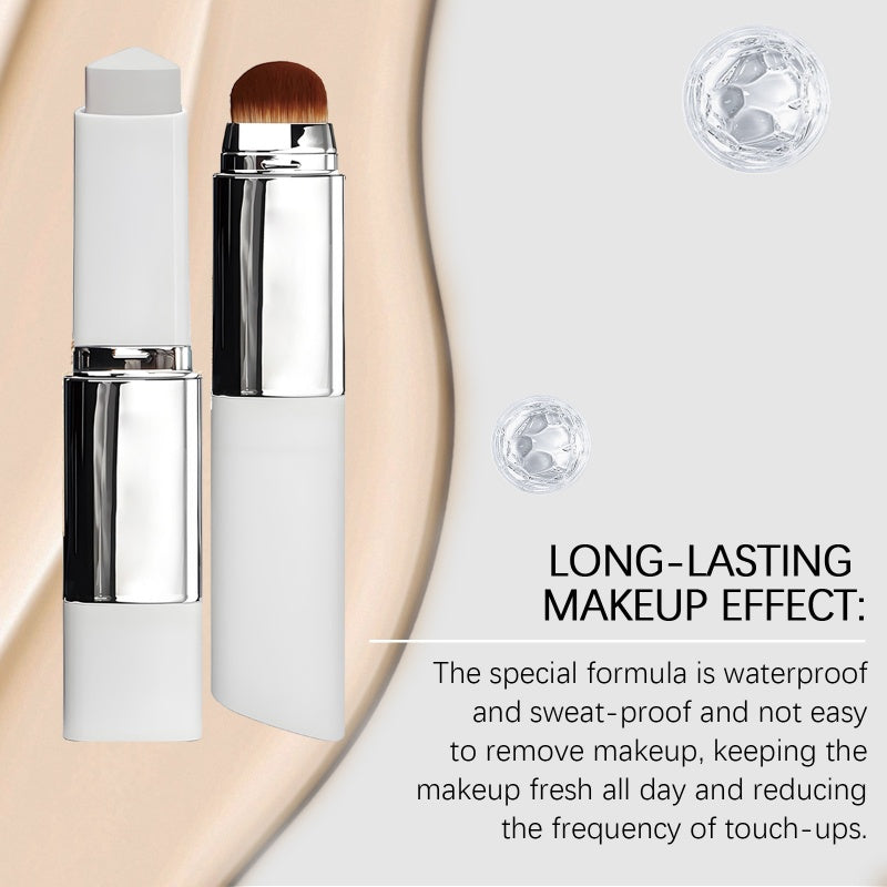 2-in-1 Color-Changing Foundation Stick - Lightweight Moisturizing Matte Coverage 13g