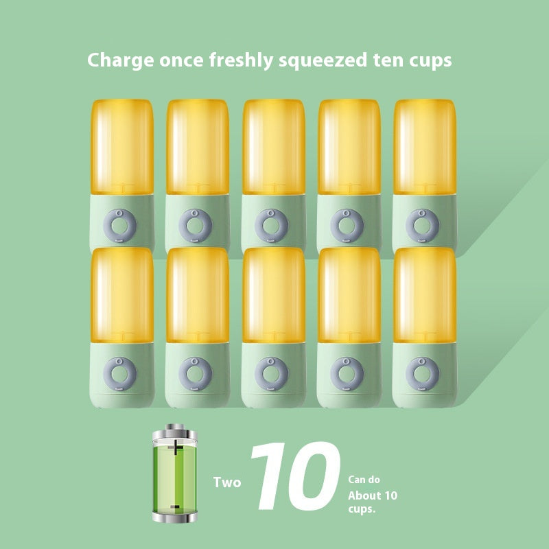 Portable Wireless Juicer with 6 Blades - Mini Electric Fruit Blender