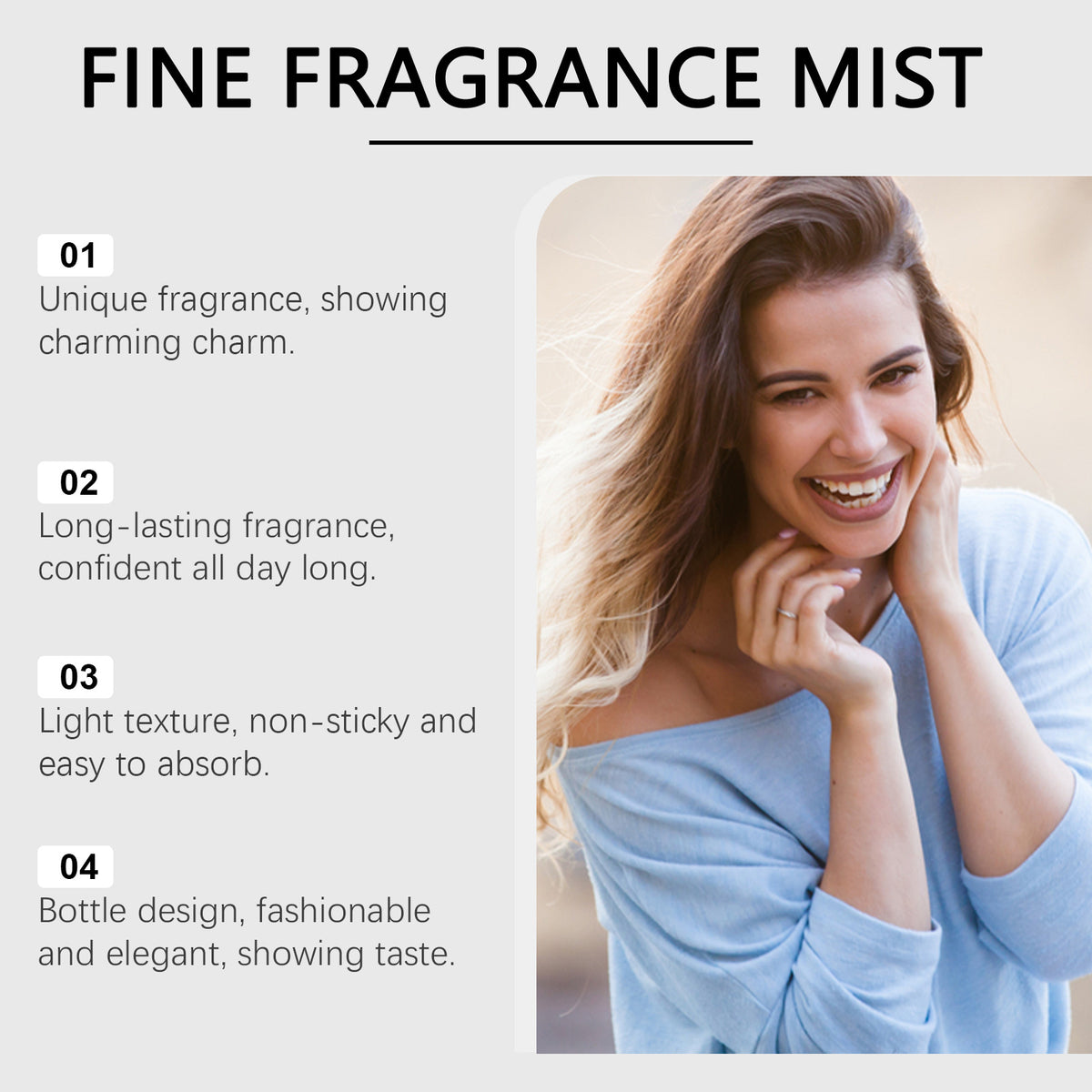 Body Perfume Spray Gives Off Charm Lasting Fragrance Portable Elegant