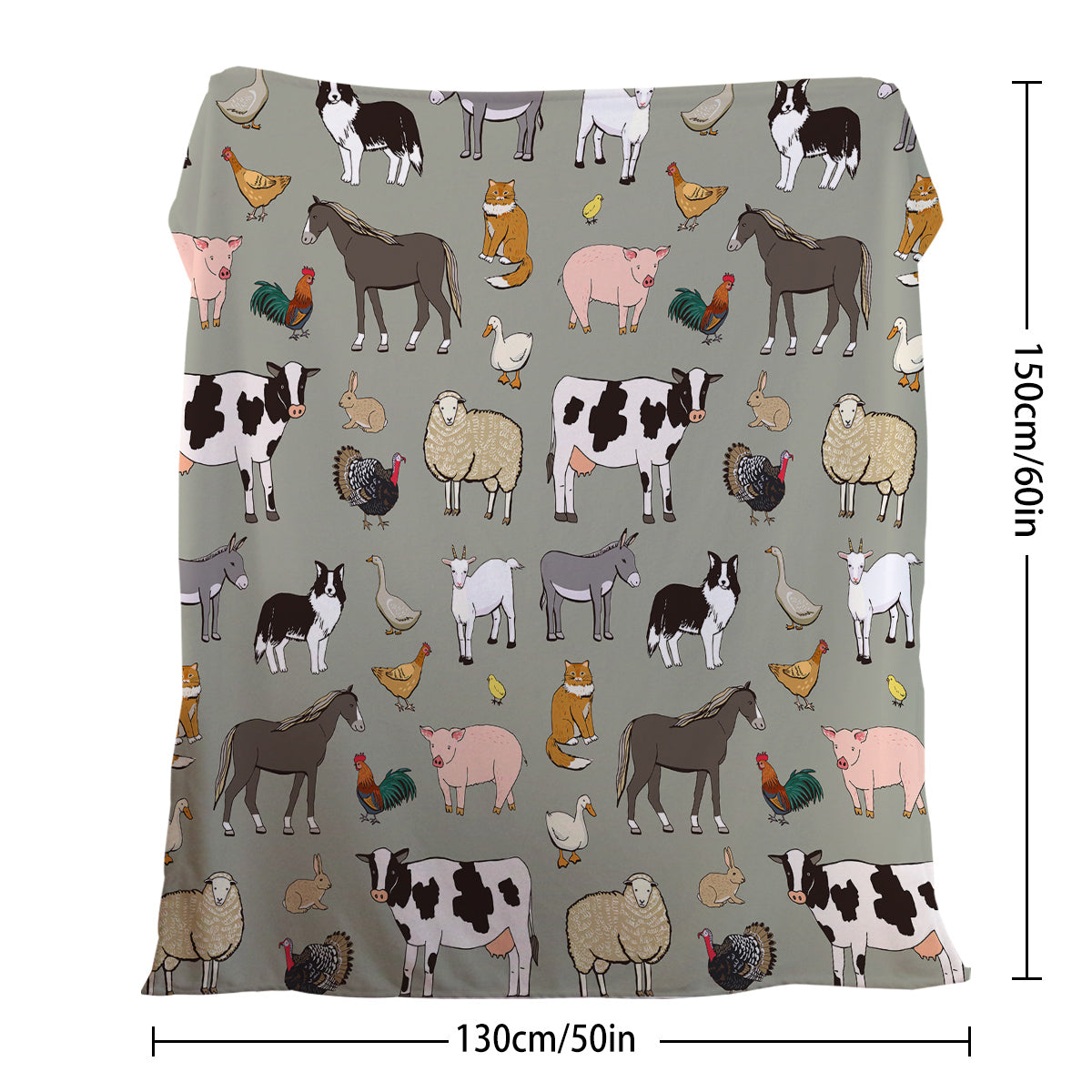 Soft Animal Print Blanket - Durable Flannel Velvet, Multiple Sizes