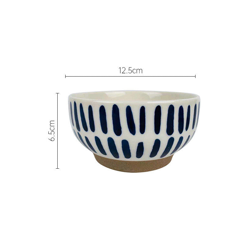 Hand-Painted Ceramic Soup Bowl 4-Inch Set of Creative Dinnerware for Home & Restaurant