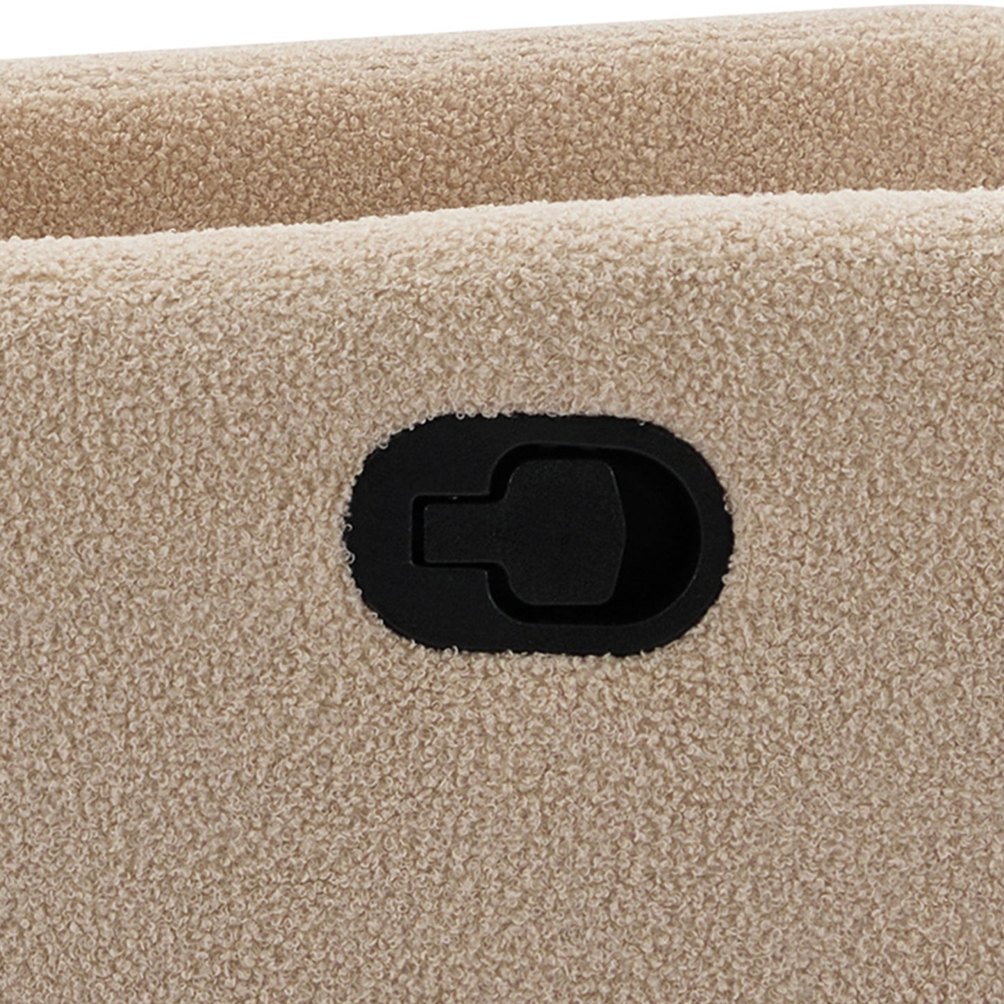 Swivel Rocker Recliner Chair - Teddy Fleece Oatmeal