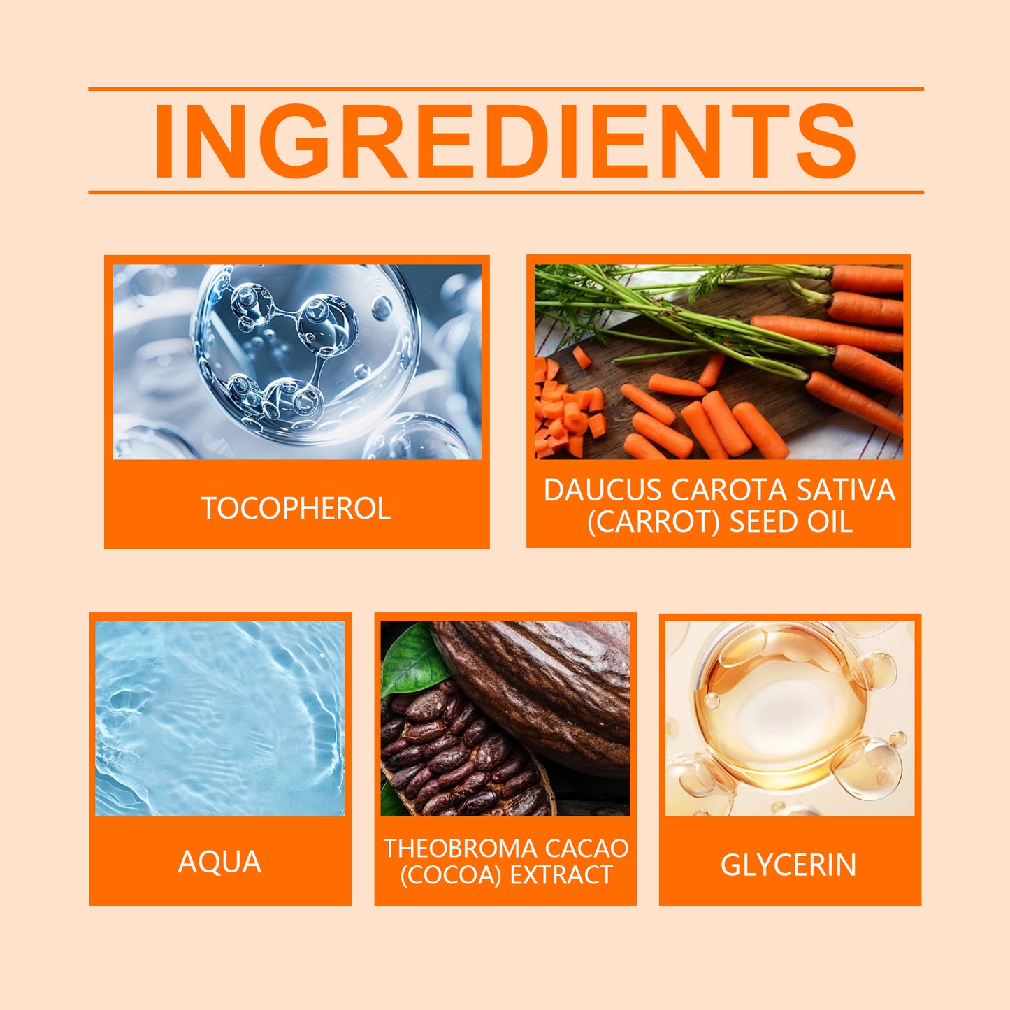 Carrot Black Tanning Gel - Moisturizing Body Bronzer with Vitamin E