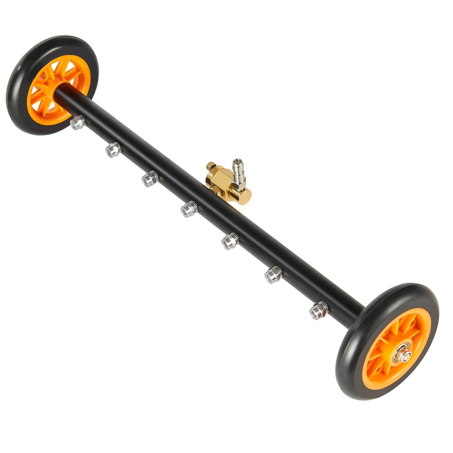 24-Inch Pressure Washer Undercarriage Cleaner with 2 Wheels & Extended Wands