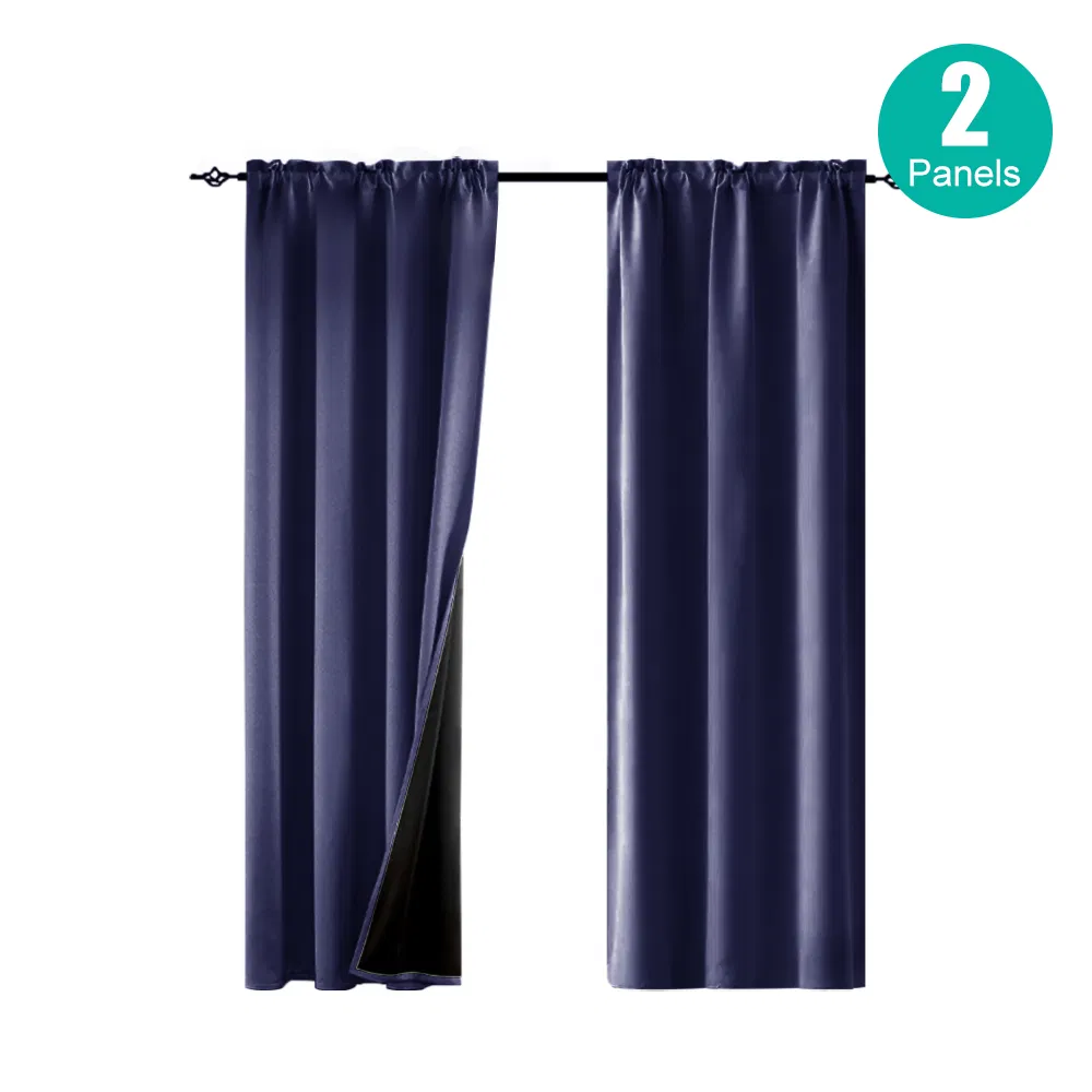 Blackout Curtains Set of 2 - Thermal Insulated, Rod Pocket Design, 52" W x 63" L