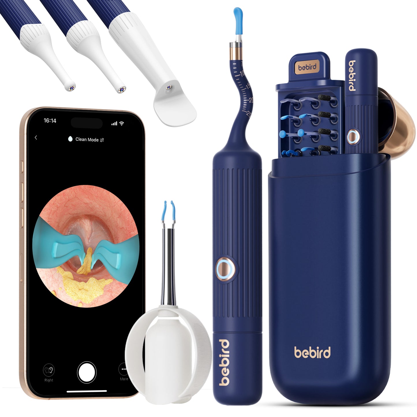 Earwax Removal Tool with Camera - HD Ear Canal Cleaner - Dark Blue