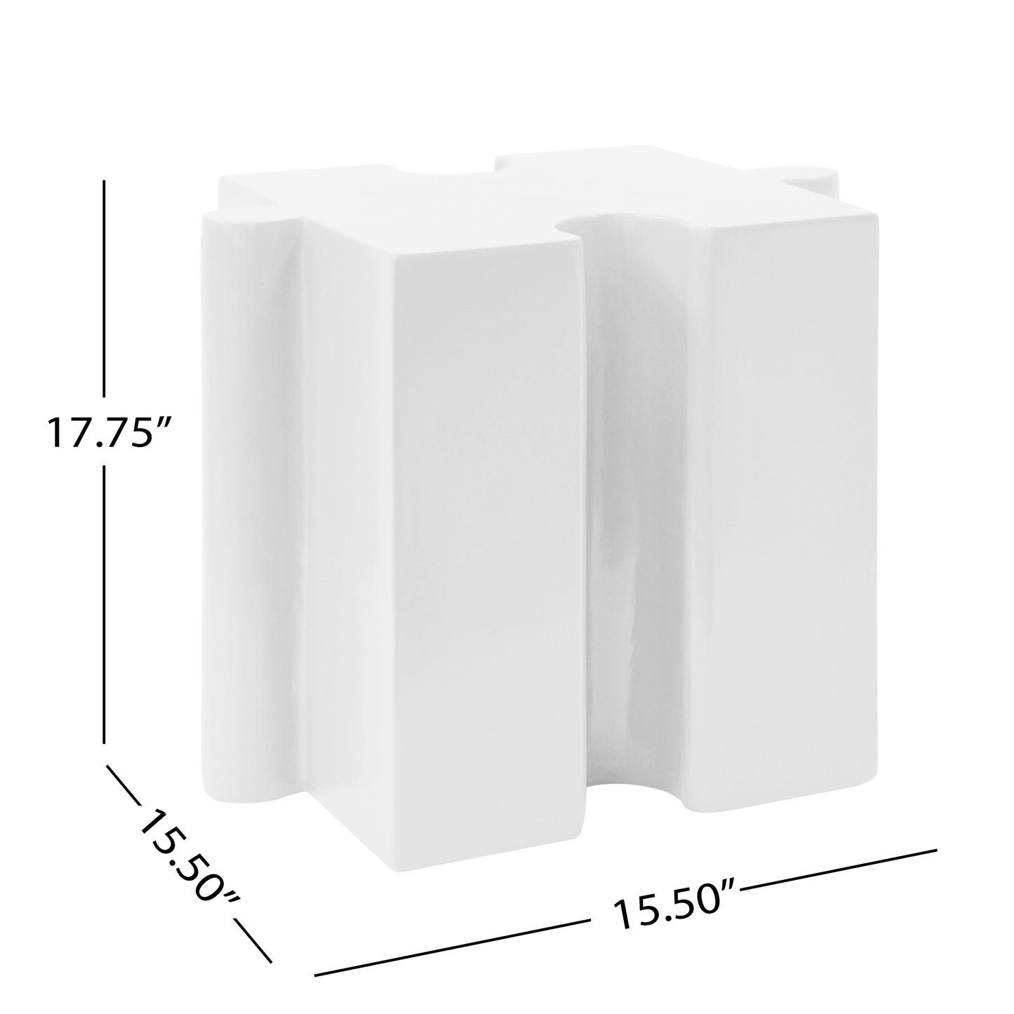 3-Piece Artistic Puzzle Table Set,Modular MGO Side Tables With