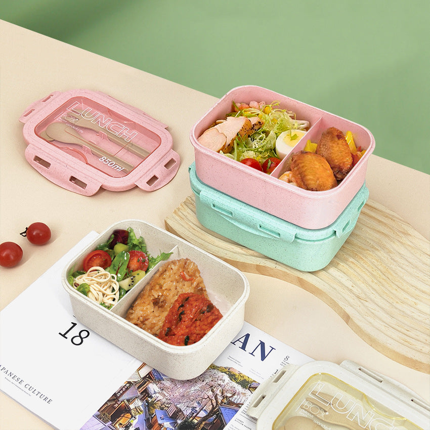 Wheat Straw Insulated Lunch Box - Eco-Friendly Student Food Container