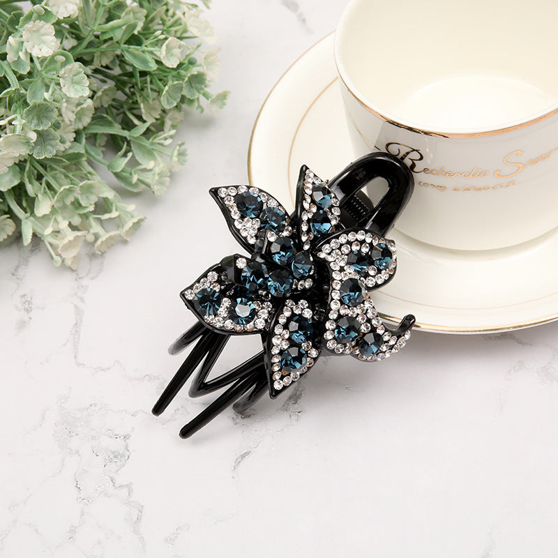 Women's Hair Clip Duckbill Claw - Rhinestone