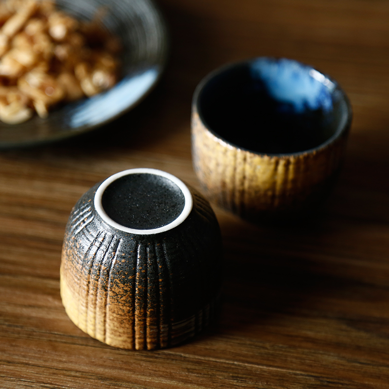 Ceramic Sake Bottle Set with Glasses - Traditional Japanese Drinkware